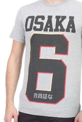 SUPERDRY-Ανδρικό t-shirt SUPERDRY γκρι 