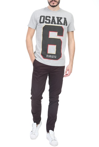 SUPERDRY-Ανδρικό t-shirt SUPERDRY γκρι 