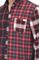 GUESS-Ανδρικό πουκάμισο GUESS COLLINS SHIRT - ROCK CHECK κόκκινο μπλε
