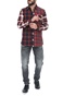 GUESS-Ανδρικό πουκάμισο GUESS COLLINS SHIRT - ROCK CHECK κόκκινο μπλε