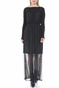 GUESS-Γυναικείο maxi φόρεμα GUESS SAADIA DRESS - DOTTY MESH KNI μαύρο