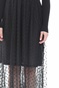 GUESS-Γυναικείο maxi φόρεμα GUESS SAADIA DRESS - DOTTY MESH KNI μαύρο