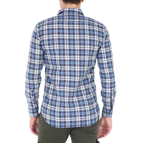 BROOKSFIELD-Ανδρικό μακρυμάνικο πουκάμισο BROOKSFIELD SHIRT μπλέ