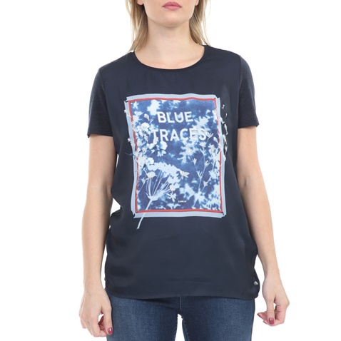 GARCIA JEANS-Γυναικείο t-shirt GARCIA JEANS μπλε