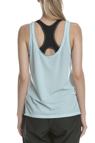 NIKE-Γυναικεία αμάνικη μπλούζα NIKE NY DF GARMENT DYE γαλάζια