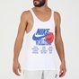 NIKE-Ανδρικό αμάνικο t-shirt NIKE NSW TANK WORLD TOUR λευκό