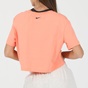 NIKE-Γυναικείο cropped top NIKE NSW CROP TEE PRNT κοραλί