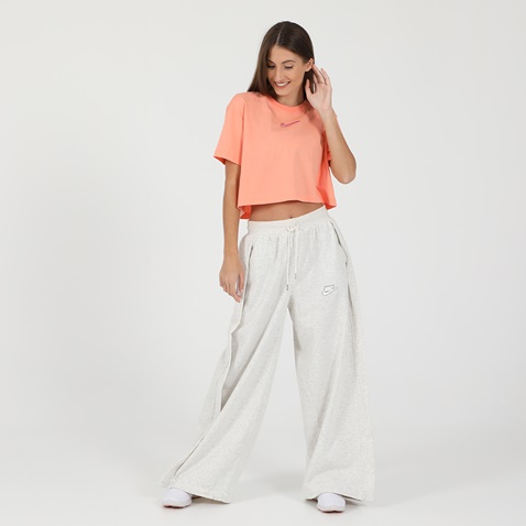 NIKE-Γυναικείο cropped top NIKE NSW CROP TEE PRNT κοραλί
