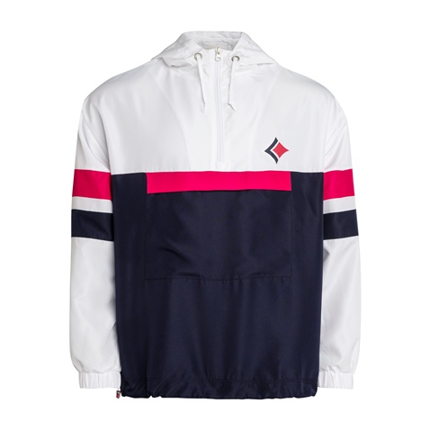 BJORN BORG-Ανδρικό αντιανεμικό jacket BJORN BORG λευκό μπλε