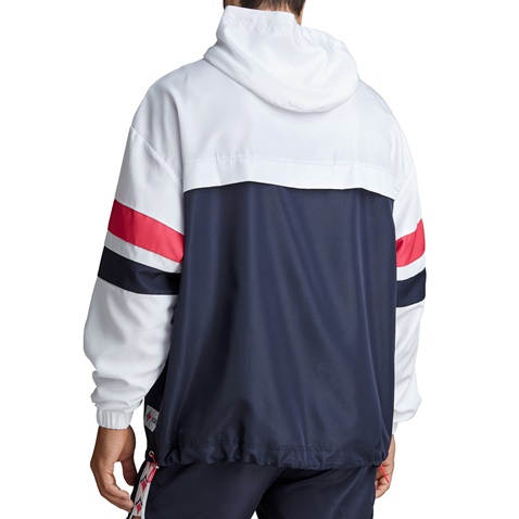 BJORN BORG-Ανδρικό αντιανεμικό jacket BJORN BORG λευκό μπλε