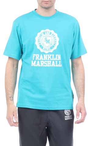 FRANKLIN & MARSHALL-Ανδρικό t-shirt FRANKLIN & MARSHALL μπλε