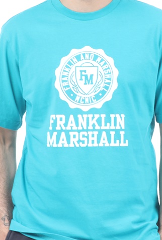 FRANKLIN & MARSHALL-Ανδρικό t-shirt FRANKLIN & MARSHALL μπλε