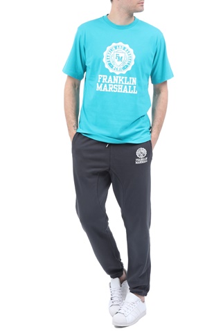 FRANKLIN & MARSHALL-Ανδρικό t-shirt FRANKLIN & MARSHALL μπλε