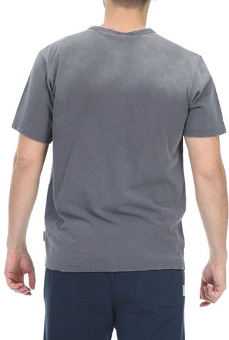 FRANKLIN & MARSHALL-Ανδρικό t-shirt FRANKLIN & MARSHALL SUPER VINTAGE GARMENT γκρι