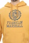FRANKLIN & MARSHALL-Ανδρική φούτερ μπλούζα FRANKLIN & MARSHALL SUPER VINTAGE G.DYE κίτρινη