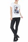 GAUDI-Γυναικείο t-shirt GAUDI JEANS DONNA T-SHIRT GIRO λευκό