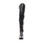 LOVEBERRY-Γυναικείες μπότες over the knee LOVEBERRY μαύρες