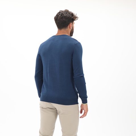 GAUDI-Ανδρικό ελαφρύ πουλόβερ GAUDI GMC.0W1.044.017 MAGLIA μπλε