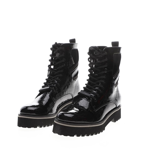 KENDALL+KYLIE-Γυναικεία μποτάκια KENDALL+KYLIE LANGMORE CROCO μαύρα