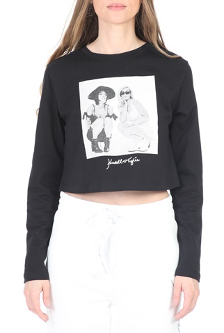 KENDALL+KYLIE -Γυναικεία μακρυμάνικη μπλούζα KENDALL+KYLIE μαύρη