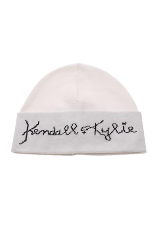 KENDALL+KYLIE BAGS-Γυναικείος σκούφος  KENDALL+KYLIE LOGO εκρού