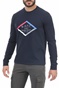 BEVERLY HILLS POLO CLUB-Ανδρική μπλούζα BEVERLY HILLS POLO CLUB M L/S CREW μπλε
