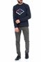 BEVERLY HILLS POLO CLUB-Ανδρική μπλούζα BEVERLY HILLS POLO CLUB M L/S CREW μπλε