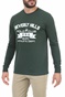 BEVERLY HILLS POLO CLUB-Ανδρική μπλούζα BEVERLY HILLS POLO CLUB M L/S CREW πράσινη