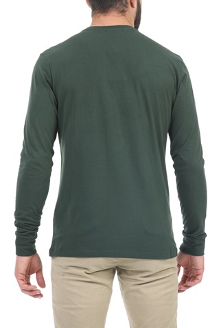 BEVERLY HILLS POLO CLUB-Ανδρική μπλούζα BEVERLY HILLS POLO CLUB M L/S CREW πράσινη