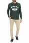 BEVERLY HILLS POLO CLUB-Ανδρική μπλούζα BEVERLY HILLS POLO CLUB M L/S CREW πράσινη