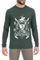 BEVERLY HILLS POLO CLUB-Ανδρική μπλούζα BEVERLY HILLS POLO CLUB M L/S CREW πράσινη