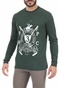 BEVERLY HILLS POLO CLUB-Ανδρική μπλούζα BEVERLY HILLS POLO CLUB M L/S CREW πράσινη