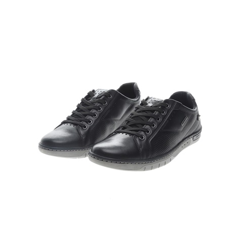PEGADA-Ανδρικά δερμάτινα sneakers PEGADA μαύρα