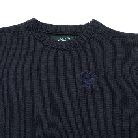 BEVERLY HILLS POLO CLUB-Βρεφική πλεκτή μπλούζα BEVERLY HILLS POLO CLUB BHP.0W1.011.460 μπλε