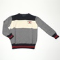 BEVERLY HILLS POLO CLUB-Βρεφικό πουλόβερ BEVERLY HILLS POLO CLUB BHP.0W1.011.461 γκρι λευκό