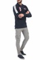 BEVERLY HILLS POLO CLUB-Ανδρική polo μπλούζα BEVERLY HILLS POLO CLUB BHPC M L/S POLO μπλε