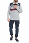 BEVERLY HILLS POLO CLUB-Ανδρική polo μπλούζα BEVERLY HILLS POLO CLUB M L/S POLO PIECED  γκρι
