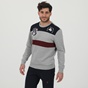 BEVERLY HILLS POLO CLUB-Ανδρική φούτερ μπλούζα BEVERLY HILLS POLO CLUB BHP.0W1.016.005 γκρι