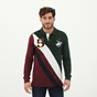 BEVERLY HILLS POLO CLUB-Ανδρική polo μπλούζα BEVERLY HILLS POLO CLUB κόκκινη μπλε