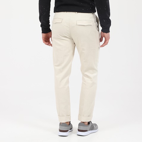 SCOTCH & SODA-Ανδρικό κοτλέ παντελόνι SCOTCH & SODA BLAKE - Pleated corduroy μπεζ