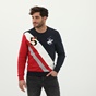 BEVERLY HILLS POLO CLUB-Ανδρική φούτερ μπλούζα BEVERLY HILLS POLO CLUB μπλε κόκκινο
