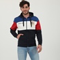 BEVERLY HILLS POLO CLUB-Ανδρική φούτερ ζακέτα BEVERLY HILLS POLO CLUB BHP.0W1.016.003 μπλε κόκκινη