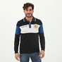 BEVERLY HILLS POLO CLUB-Ανδρική polo μπλούζα BEVERLY HILLS POLO CLUB γκρι