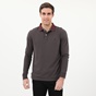 BEVERLY HILLS POLO CLUB-Ανδρική polo μπλούζα BEVERLY HILLS POLO CLUB BHP.0W1.062.007 γκρι ποντικί