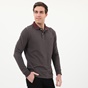 BEVERLY HILLS POLO CLUB-Ανδρική polo μπλούζα BEVERLY HILLS POLO CLUB BHP.0W1.062.007 γκρι ποντικί
