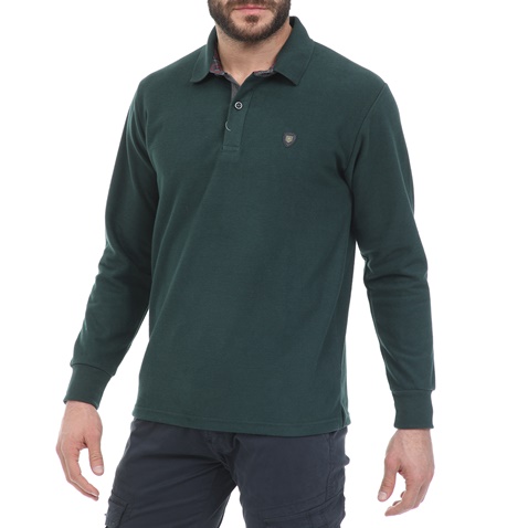 CATAMARAN SAILWEAR-Ανδρική polo μπλούζα CATAMARAN SAILWEAR πράσινη