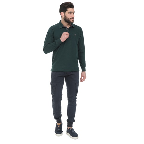 CATAMARAN SAILWEAR-Ανδρική polo μπλούζα CATAMARAN SAILWEAR πράσινη