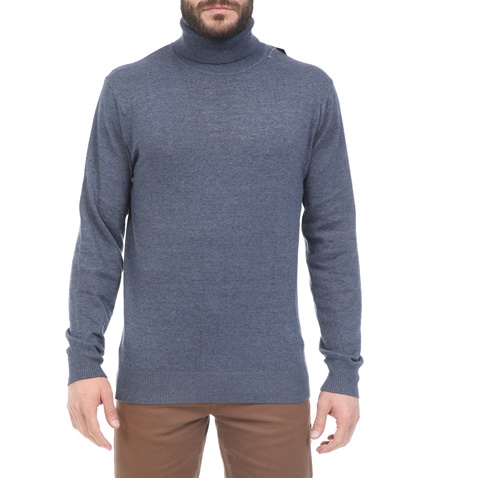CATAMARAN SAILWEAR-Ανδρική πλεκτή μπλούζα ζιβάγκο CATAMARAN SAILWEAR μπλε