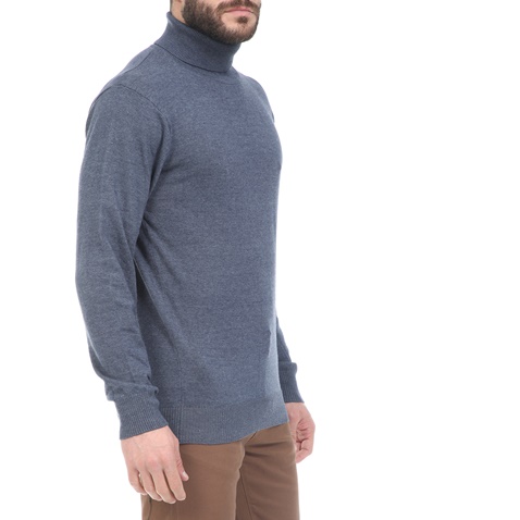 CATAMARAN SAILWEAR-Ανδρική πλεκτή μπλούζα ζιβάγκο CATAMARAN SAILWEAR μπλε