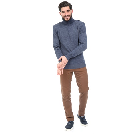 CATAMARAN SAILWEAR-Ανδρική πλεκτή μπλούζα ζιβάγκο CATAMARAN SAILWEAR μπλε